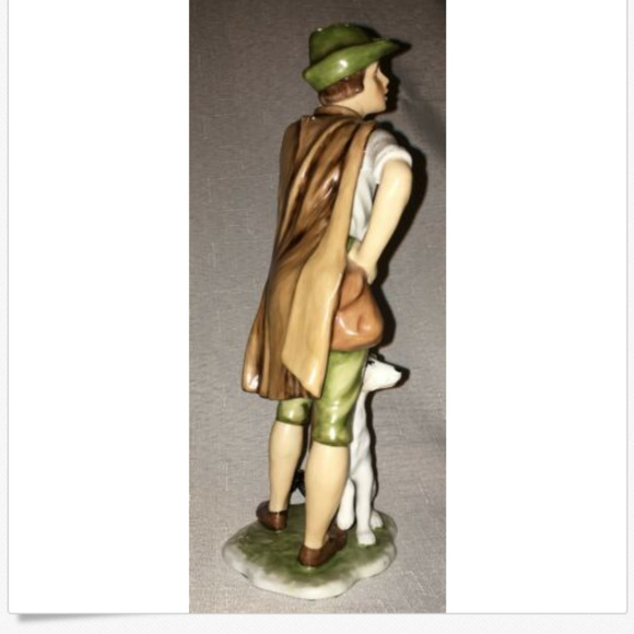 AK Kaiser Handpainted Porcelain Figurine Man Dog - Picture 3 of 8